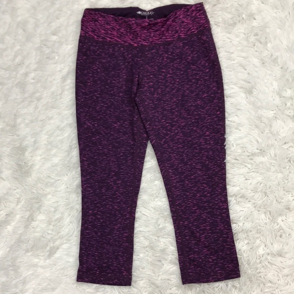 Ideology Heathered Purple Capri Leggings - Picture 1 of 7